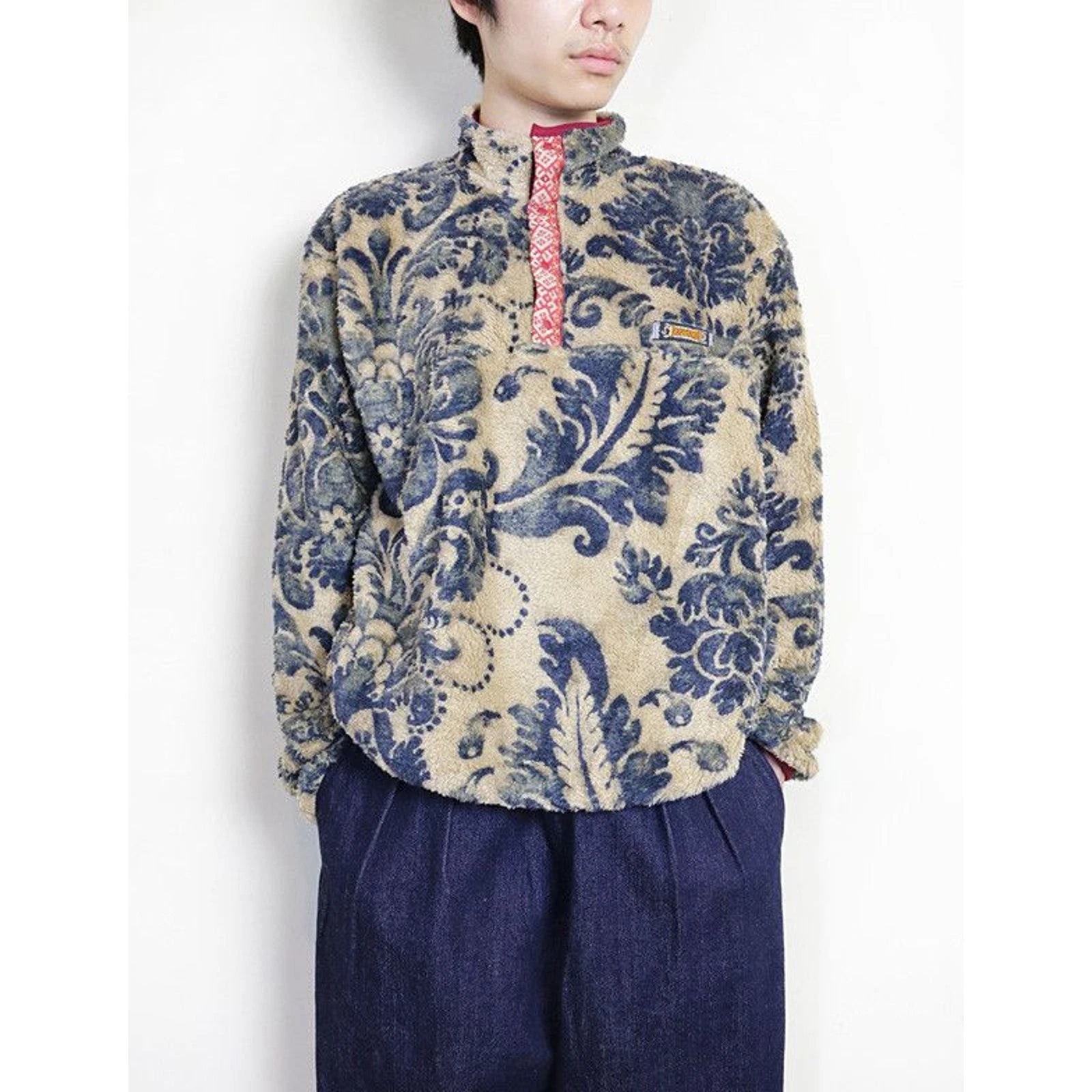 KAPITAL damask light fleece blouson beige snap t pullover 4 - product detail image 13