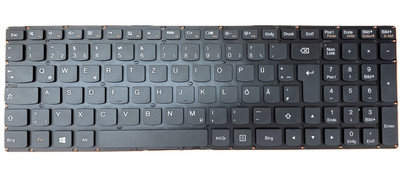 DE - Schwarz Tastatur Keyboard ohne Rahmen komp. für IBM Lenovo Ideapad G505S