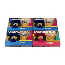 Memorex DBS Blank Audio Cassette Tapes Lot Of 4 Vtg 90s