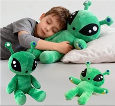 35CM Green Alien Plush Toy Cute Soft Stuffed Pillow Doll Kids Gift