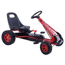 Kids Pedal Go Kart 4-wheel Ride On Racer Toy Car With Adjustable Seat