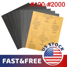 Sandpaper 100-2000 Wet & Dry 50-200 Sheets Sanding Paper for DIY Craft Projects