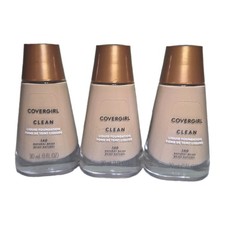 3 Covergirl Clean Liquid Foundation 140 Natural Beige 1 Oz. Each