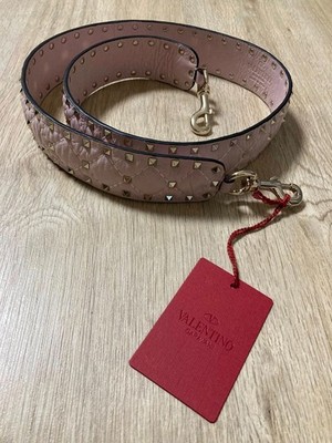 Valentino Garavani Taschenriemen-Schulterriemen Rockstud Spike Leder Blassrosa