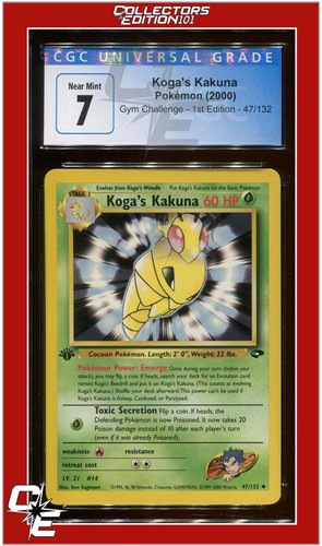 Koga's Kakuna (1st Edition) graded CGC 7 for sale on eBay