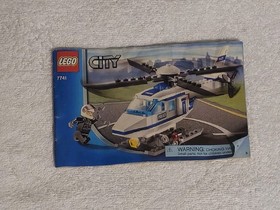 LEGO City Police Helicopter w/ Minifigs & Instructions (missing 2 small pieces)