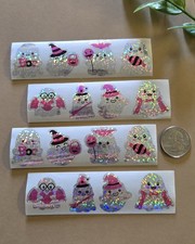 16 Sparkly Ghost Stickers Halloween Stickers Fun Holographic Halloween Stickers