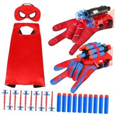 Hero Spider Web Shooters, Kids Wrist Launcher Spider Toys with Cape  Mask