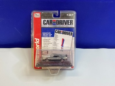 AUTO WORLD 1/64 SCALE CAR & DRIVER 1971 FORD MUSTANG MACH 1 RAW CHASE 1 OF 10