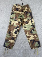 BDU Pants Woodland Camouflage Camo Ripstop Cargo Men Sz 29X29 Small Short VTG