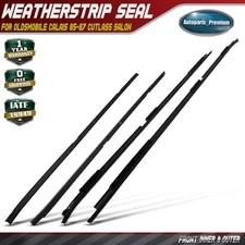 4Pcs Front Inner & Outer Door Window Belt Weatherstrip Kit for Oldsmobile Calais