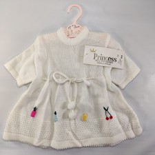 Vtg NOS Knit Toddler Dress 18 Month Fruit Easter Princess Brand