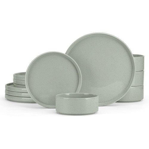 Durable Stoneware Dinnerware Set Exquisite Glazed Design Microwave Safe New - Picture 32 of 49