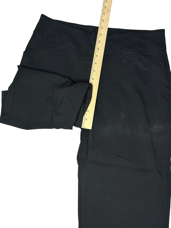 Pantalones capri de tiro medio Alia para mujer talla 12 negros de spandex Foto 4 de 4