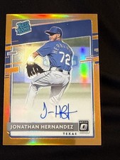 Jonathan Hernandez Auto 2020 Panini Donruss Optic Rated Rookie Orange /99