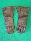 Reproduction WW II British Dispatch Rider Gloves Brown Leather Size 9 Lined — photo 1