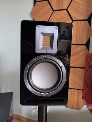 Audiovector QR1 Regal Lautsprecher Schwarz Hochglanz Top Zustand