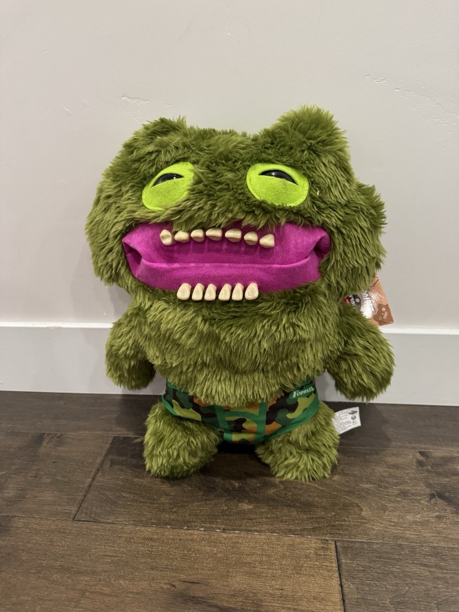 FUGGLER BIGG FUGG Plush XL 18” Green Monster Chuckles Teeth Jumbo