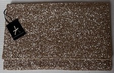 Women s Gold Glitter Evening Clutch Bag Sparkly Glitter Glamorous Chic Y2K NWT