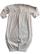 Vintage Y2k Newborn Baby Sleeper Gown Baby Tykes Yellow Ducks 100 Cotton NWT