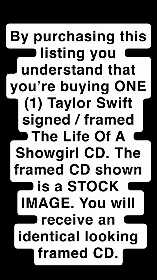 CD firmado por Taylor Swift enmarcado La vida de una corista certificado de autenticidad JSA foto 1 época OFERTA   Foto 3 de 3