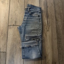 VINTAGE 70s 80s Distressed Levis 501 Selvedge Redline Denim Jeans 28x26 Button 6