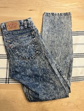 Vintage 80s Levi’s 505 Made in USA Acid Wash Jeans 33x34 100% Cotton