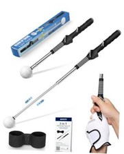 3-in-1 Golf Swing Trainer Kit for Swing Rhythm Tempo Warm-up RIGHT-HANDED