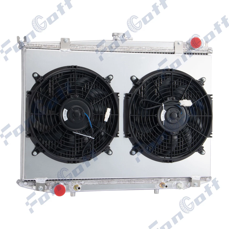 3 Row Radiator Shroud Fan For 1988-1997,95 Nissan Navara D21 2.7L TD27 Diesel AT Foto 3 de 4