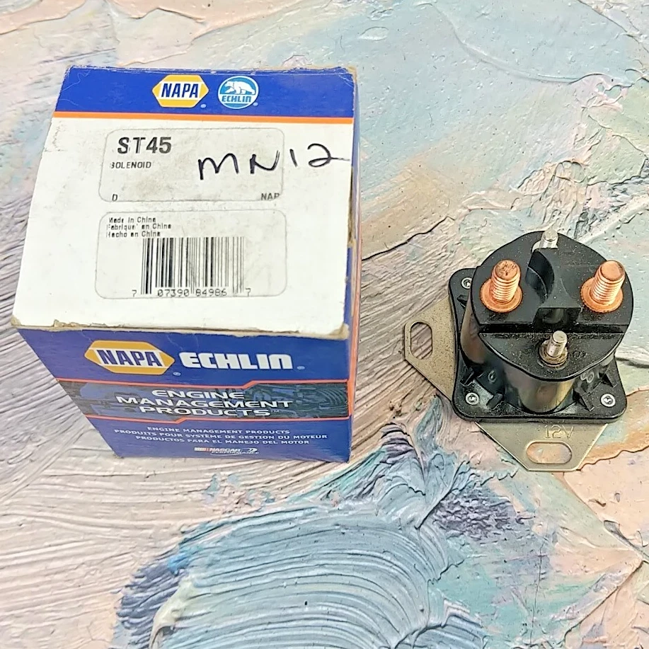 Solenoide de arranque Napa Echlin ST45 para Cummins 1984-1992 6BT 5,9 L 4 terminales nuevo de stock Foto 2 de 4