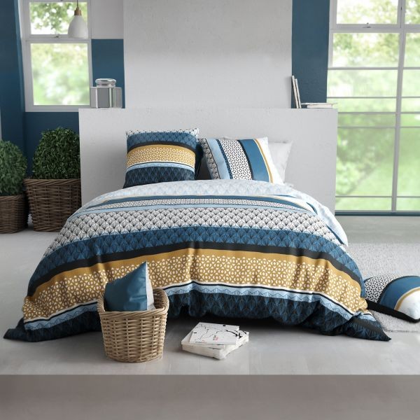 Parure de lit 220x240 Osis en coton de qualité supérieure au tissage serré