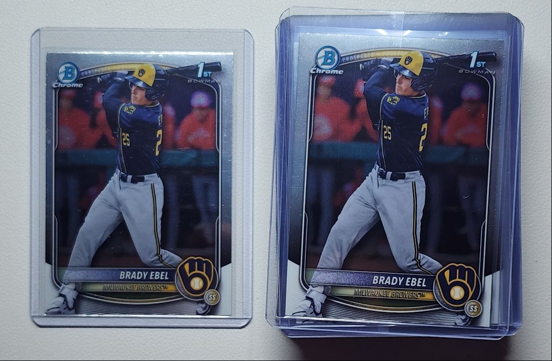 [18] BRADY EBEL 2025 BOWMAN CHROME DRAFT 1ST BREWERS #BDC-194 Q6017