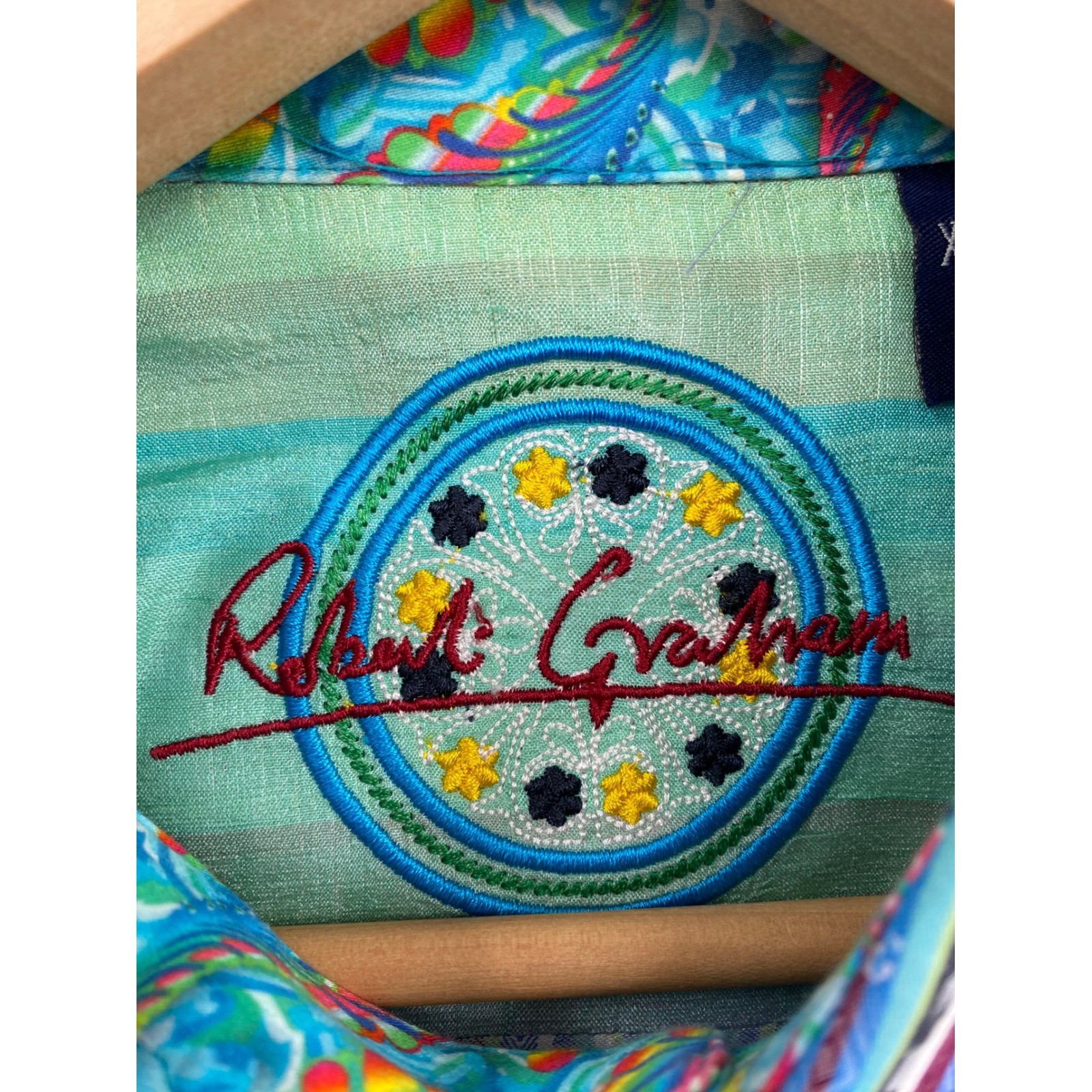 Robert Graham Button Down Men XLT Multicolor Stri… - image 2