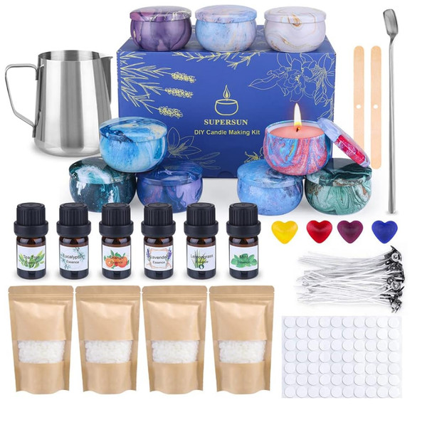 Kerzenherstellung Set DIY Kerzen Selber Machen 480G Bienenwachs 9-image