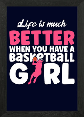 Better Basketball Girl gerahmtes Wandbild Poster Leinwanddruck Bild