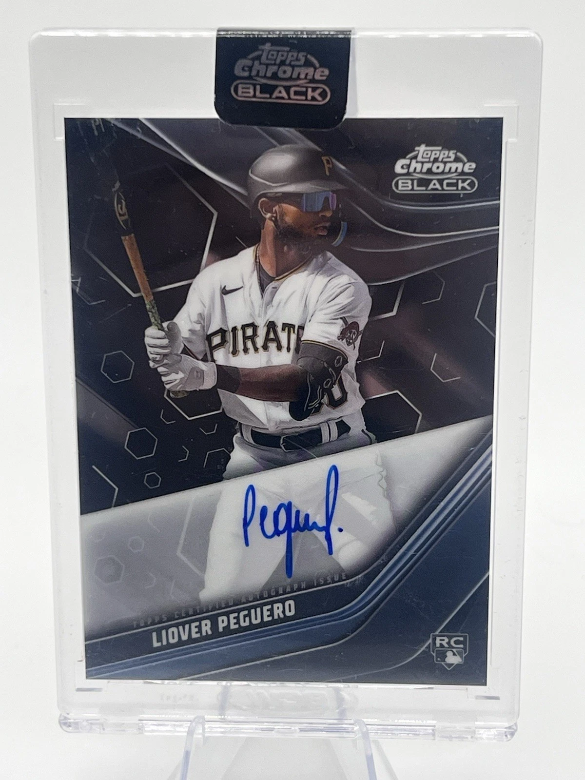 2023 Topps Chrome Black Liover Peguero Auto RC Rookie #CBA-LP Pirates