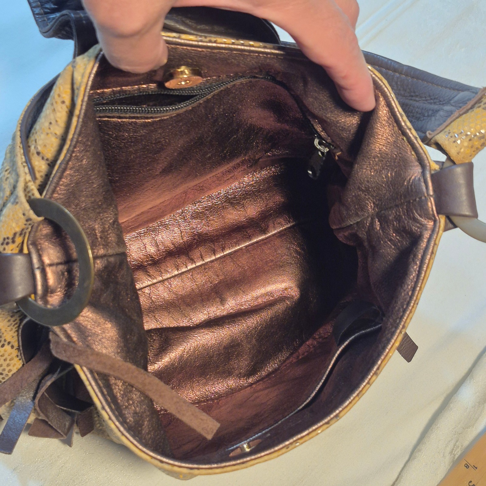 VTG ROBERTO VASCON LEATHER AND PYTHON SNAKE SKIN … - image 10