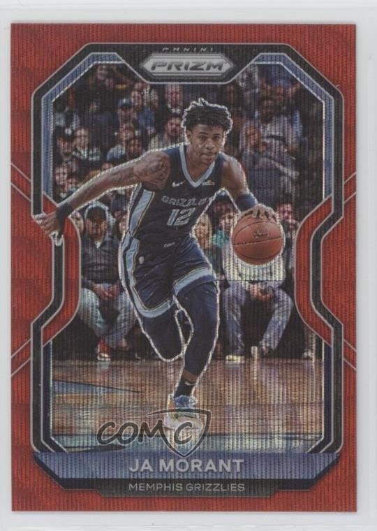 2020-21 Panini Prizm Ruby Wave Prizm Ja Morant #115 0mm9