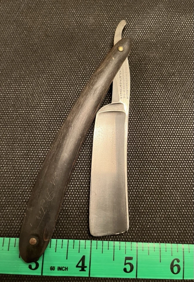 Rara maquinilla de afeitar George Wostenholm & Sons The Real Pipe Foto 2 de 4