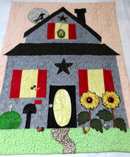 COMPLETED HOUSE Applique Wall Hanging 25 x 31.5" Quilt 2019