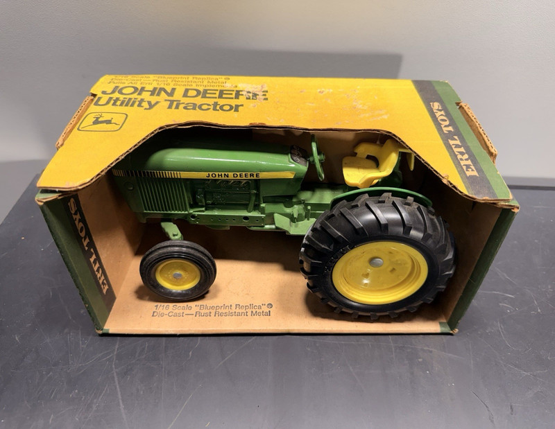 1981 Ertl John Deere Utility Tractor #516 1:16 Diecast Blueprint Replica w/ Box