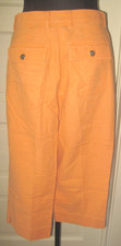 JONES WEAR SPORT 1990's Orange Linen Blend Capri Pants Slacks 6