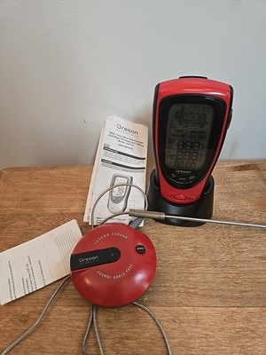 Oregon Scientific AW131 Wireless BBQ Thermometer Set Tested Works Red