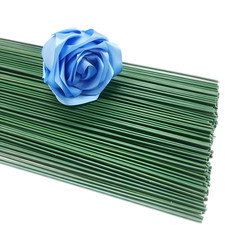 100-Pack Floral Stems Wire for Paper Flower 2 Gauge Flower Stems for Crochet Pro