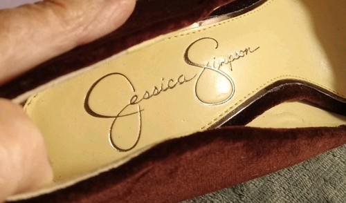 Jessica Simpson Leather & Suede Women's Heels Size 8.5 Maroon Color #JS-TANYSHA - Picture 18 of 18