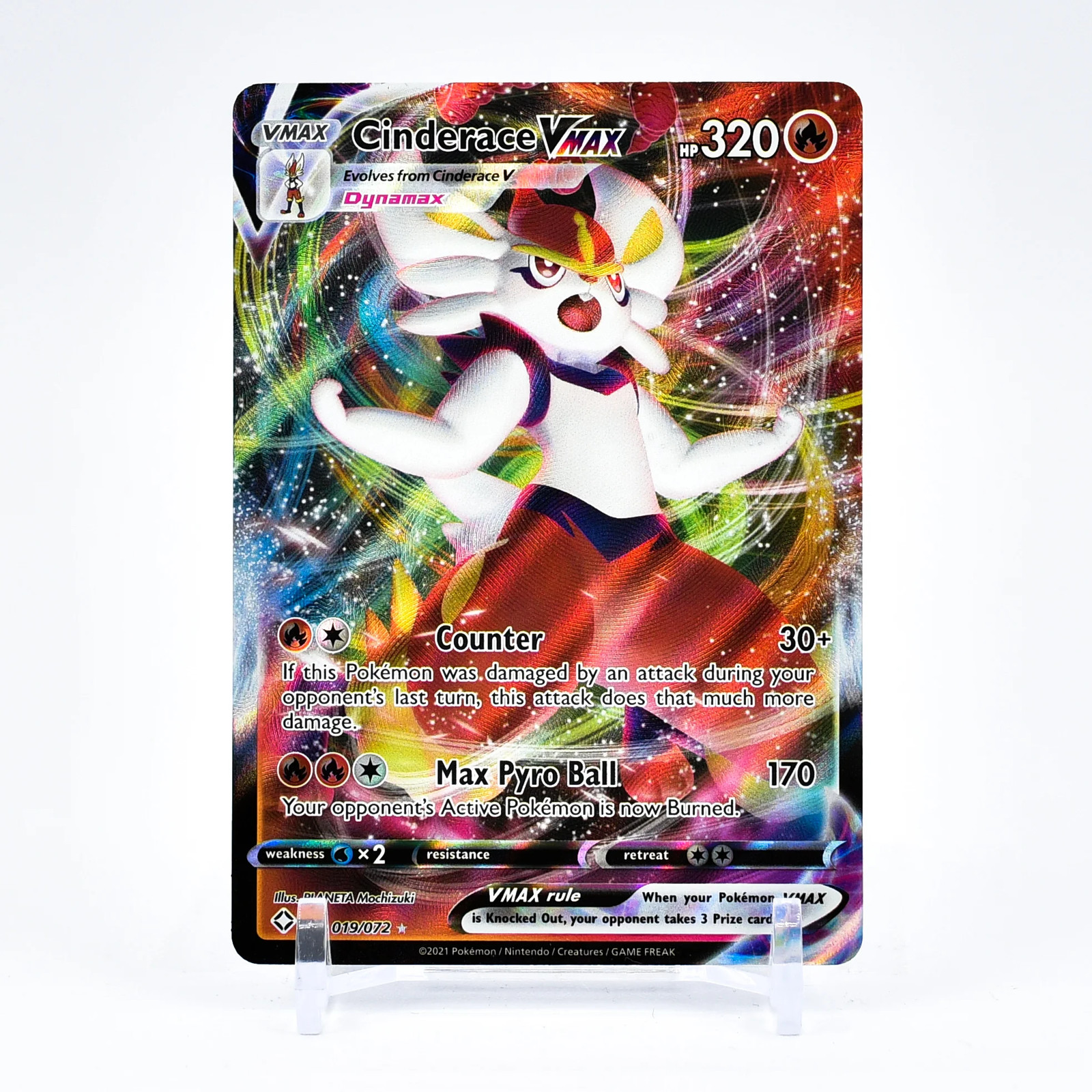 Cinderace Vmax - 019/072 Shining Fates Ultra Rare Pokemon - NM/MINT