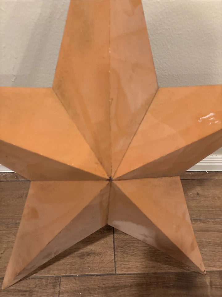 Large Iron Star 32 Inch Tall Metal Wall Art Indoor Outdoor - Image 3 of 4