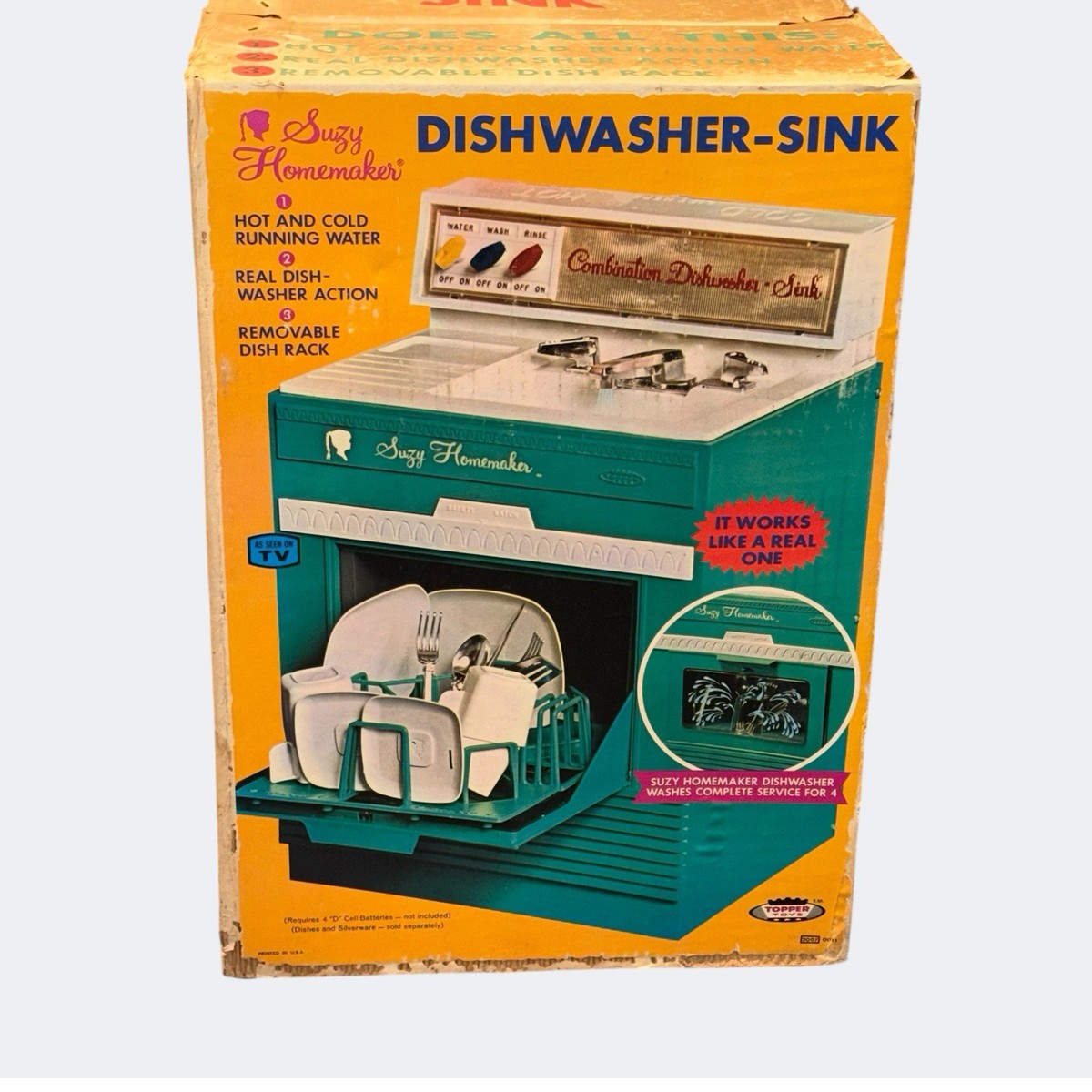 🔥🔥Vintage 1968 Topper Toys Suzy Homemaker Combination Dishwasher