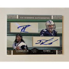 2007 Topps Co-Signers Autograph Tony Romo Isaiah Stanback #CSA-RS Cowboys read