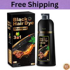 Shampoo Para Cubrir Canas Cabello negro Hierbas Naturales Brillo Y Crecimi